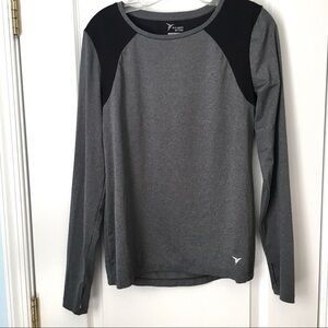 Old Navy Active Go-Dry Gray Long Sleeve Top Size M